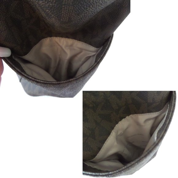 Michael Kors | Jet Set Signature Brown/Cherry Logo Tote (NWT) - Picture 9 of 13